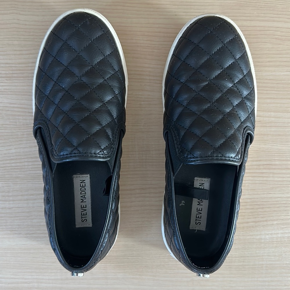 Steve Madden Black Slip On Sneakers 7